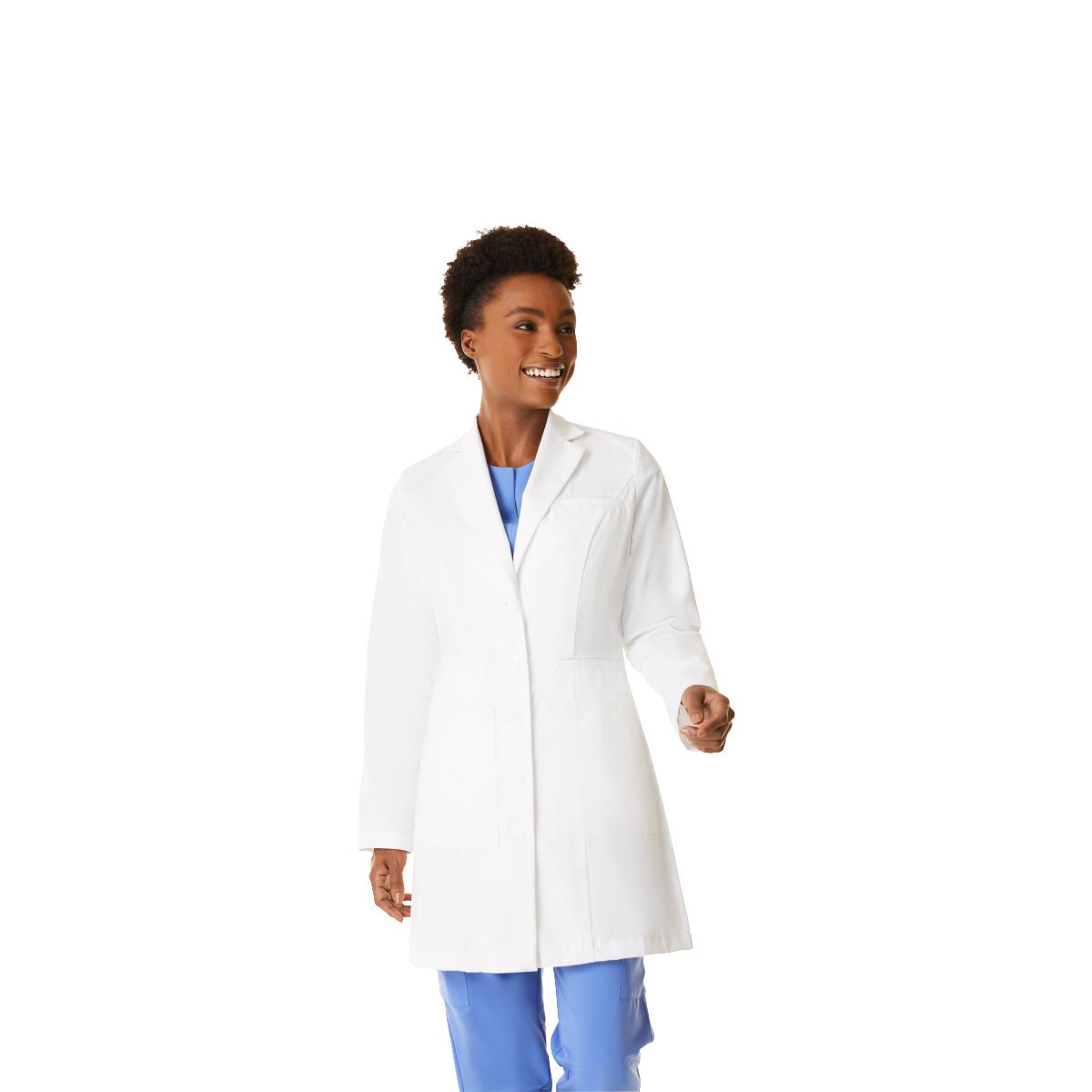 Medline Women's Staff Length 6-Pocket Lab Coats XS