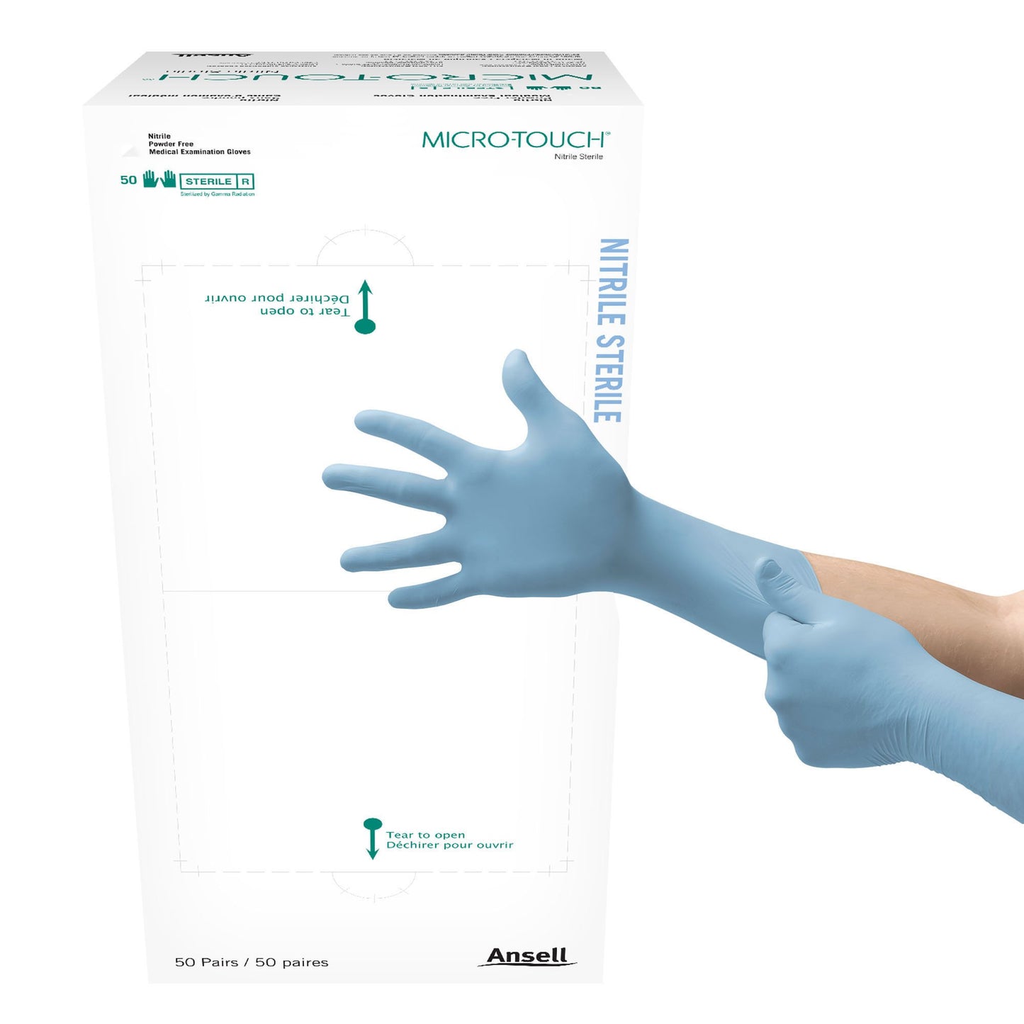 Micro-Touch® Extended Cuff Length Exam Glove S Box of 50