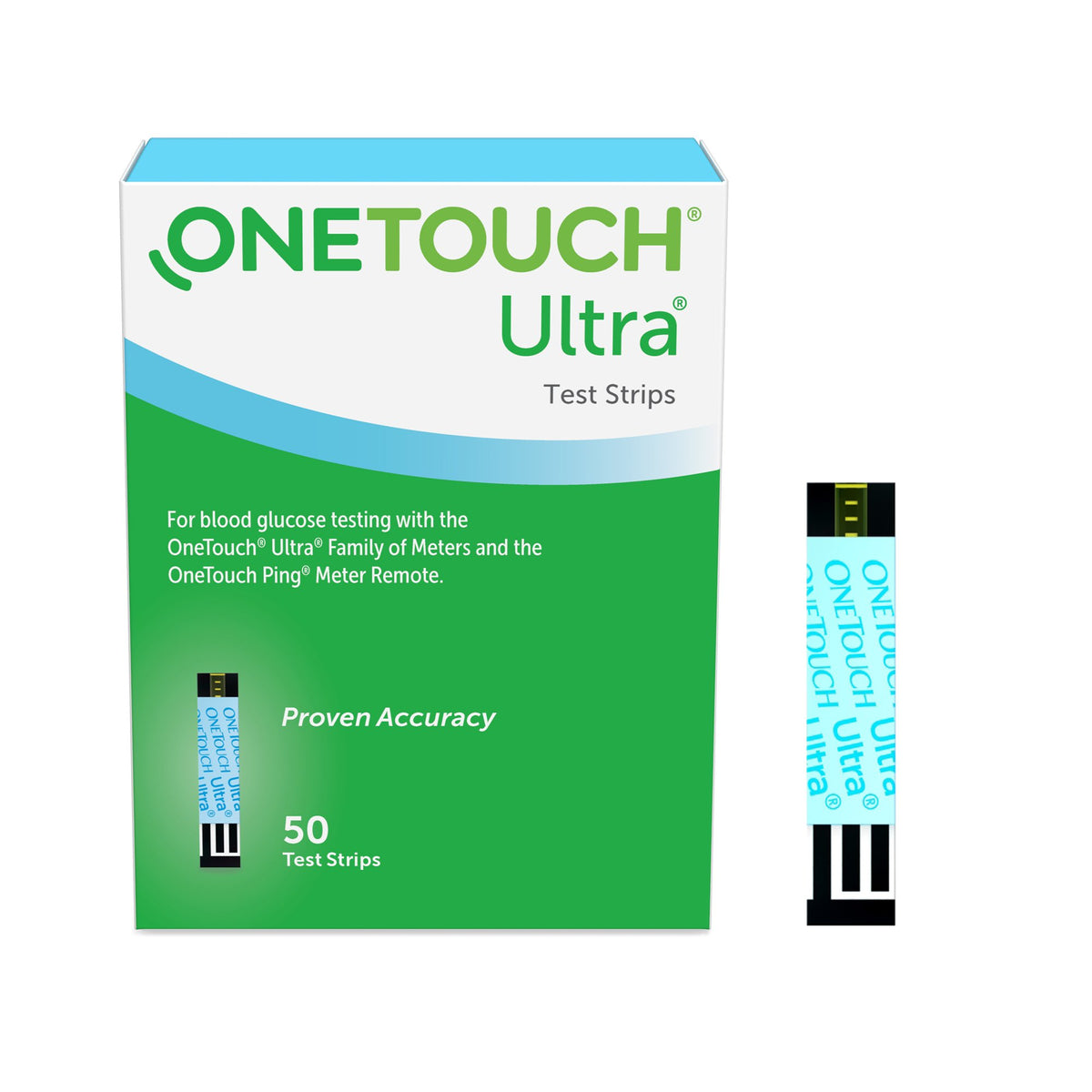 OneTouch® Ultra® Blue Blood Glucose Test Strip Case of 1200