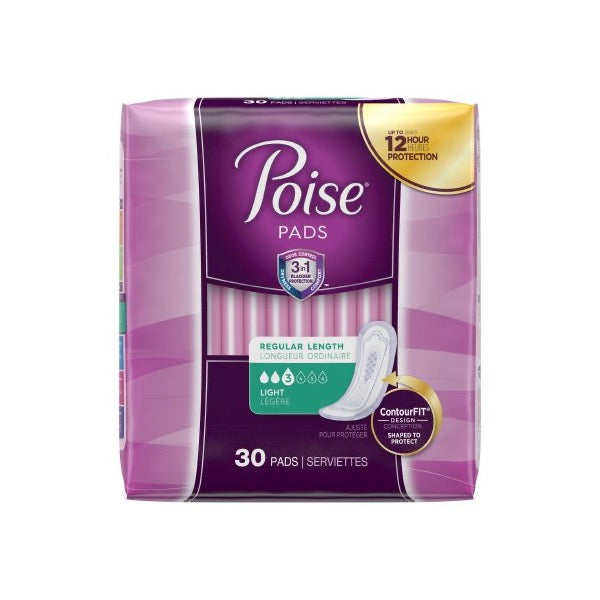Poise Light Bladder Control Pads 8-1/2 Inch Length Case of 264