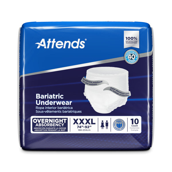 Attends® Bariatric Underwear 3XL Bag of 10