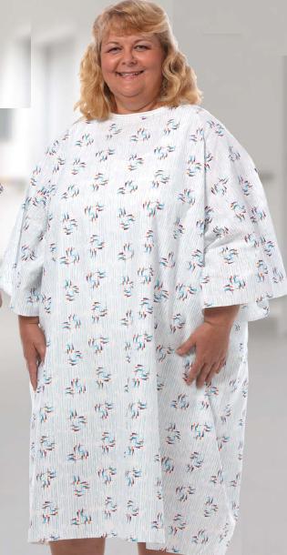 Reusable Printed Patient Exam Gown Bariatric 1 Each