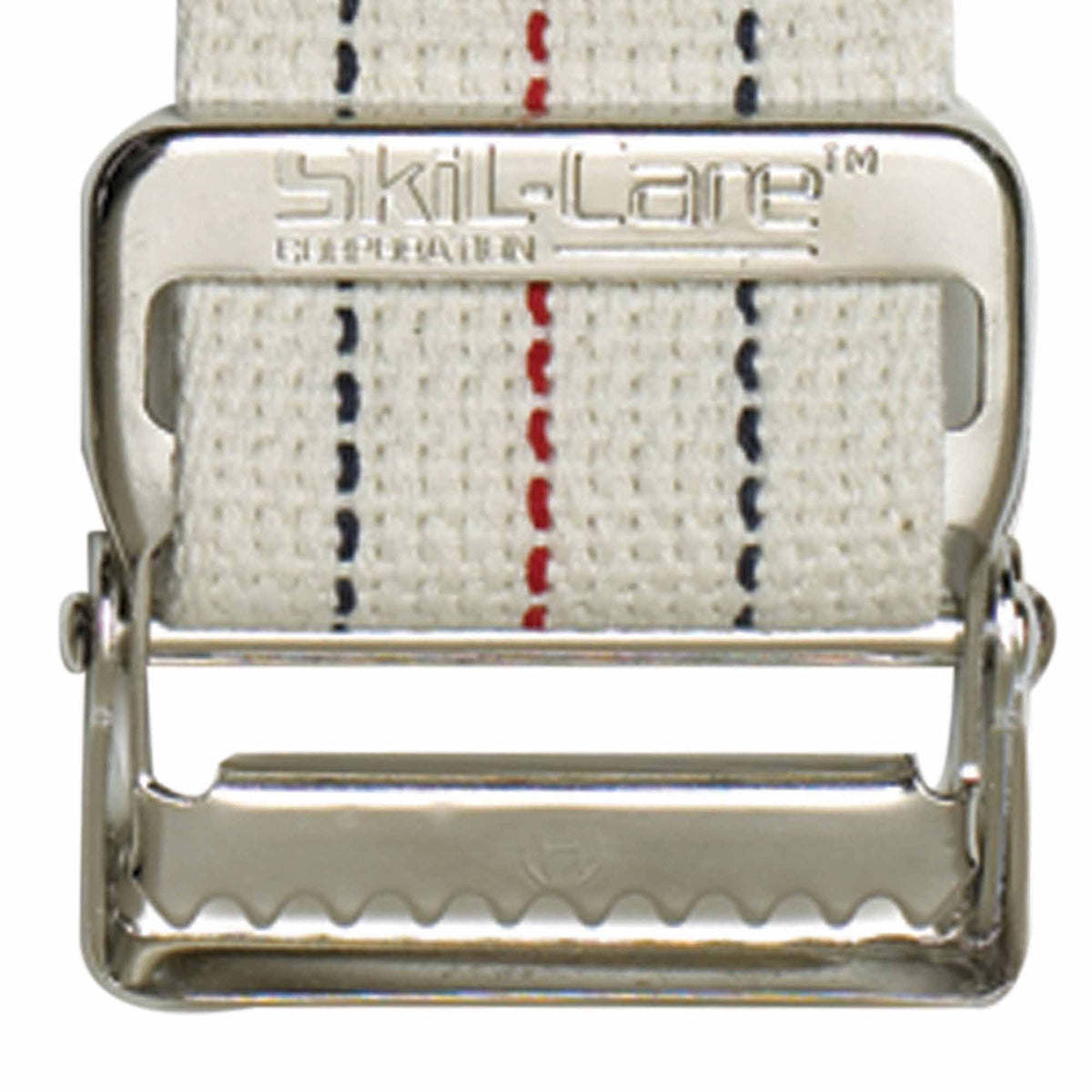 SkiL-Care™ Pinstripe Cotton Gait Belt Delrin Buckle