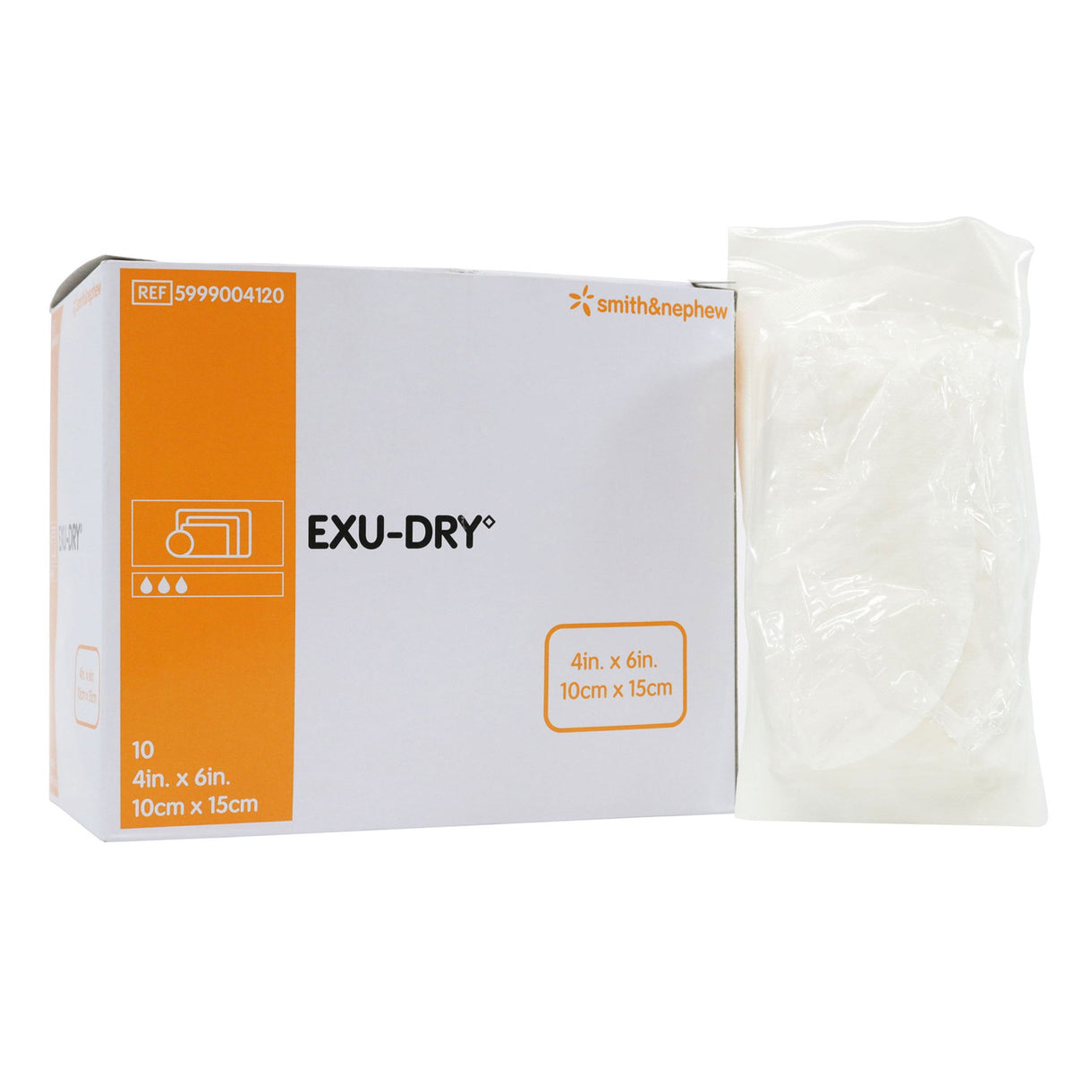 Smith & Nephew Exu-Dry Anti-Shear Super Absorbent Dressing 4" x 6" 1 Each