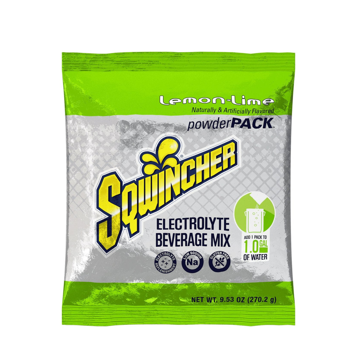Sqwincher® Powder Pack® Lemon-Lime Electrolyte Replenishment Drink Mix Lemon-Lime 1 Each