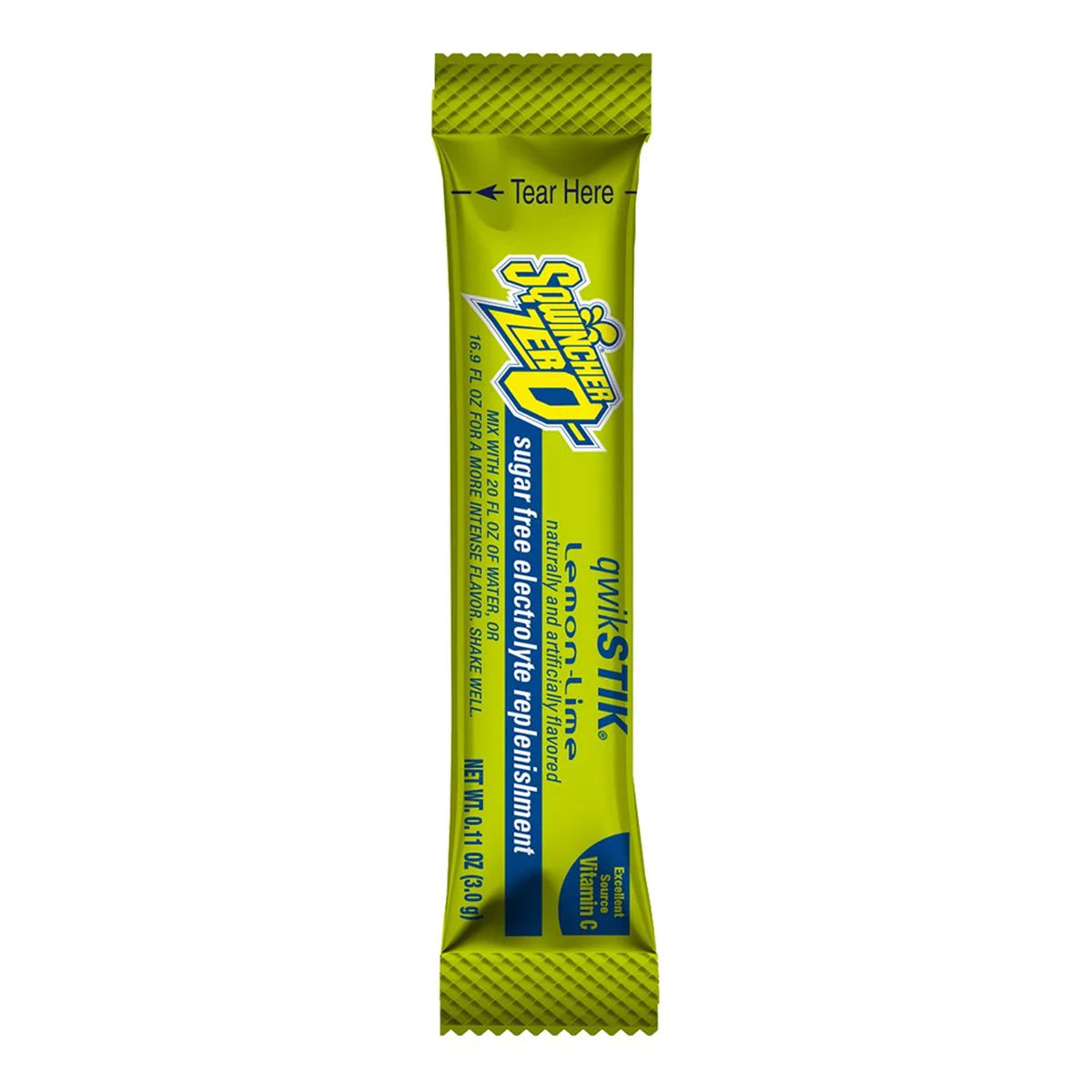 Sqwincher® Quik Stik® Zero Lemon-Lime Electrolyte Replenishment Drink Mix Lemon-Lime Case of 500
