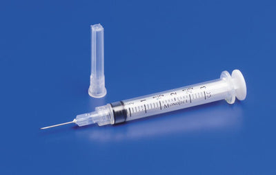 Standard Hypodermic Syringe with Needle Monoject™ - 3 mL 21 G 1-1/2 Inch Box of 100