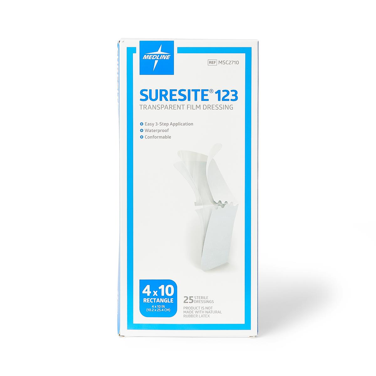 Suresite 123 Transparent Film Dressing 1.52" x 1.52" Each