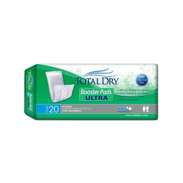 TotalDry Ultra Booster Pads 13 Inch Length Bag of 20