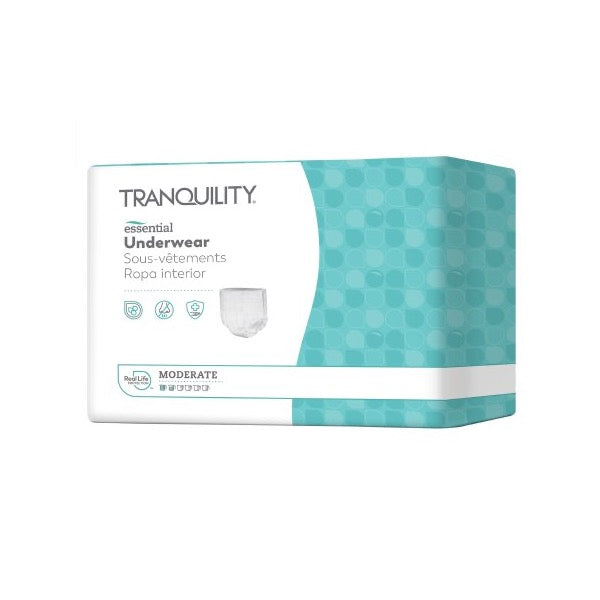 Tranquility Essential Protective Underwear 21 to 30 Inch Bag of 12
