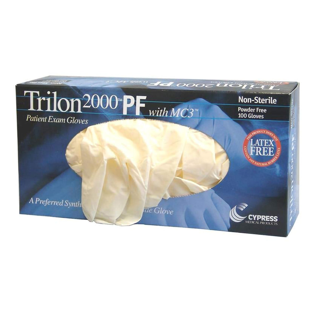 Trilon 2000® PF with MC3® Stretch Vinyl Exam Glove M Box of 100