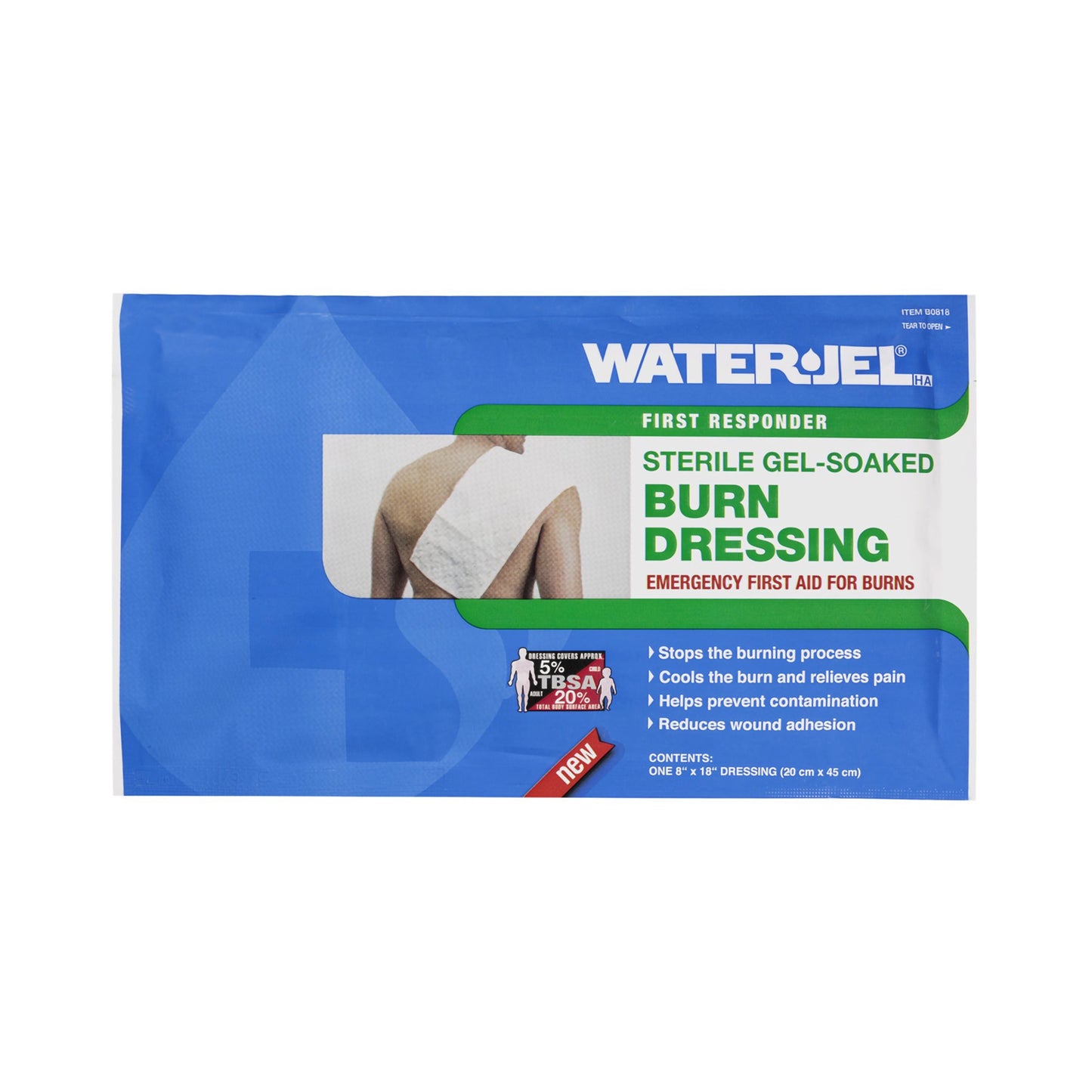 Water-Jel® First Responder Burn Dressing 4" x 4" 1 Each