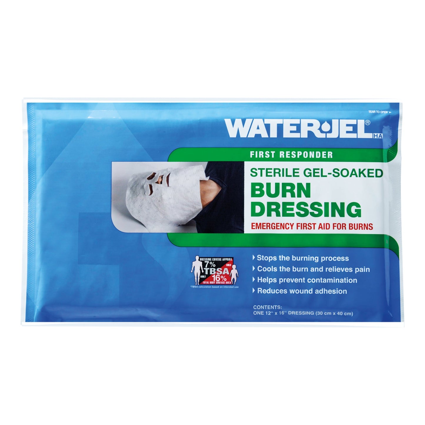 Water-Jel® First Responder Hydrogel Burn Dressing 12" x 16" 1 Each