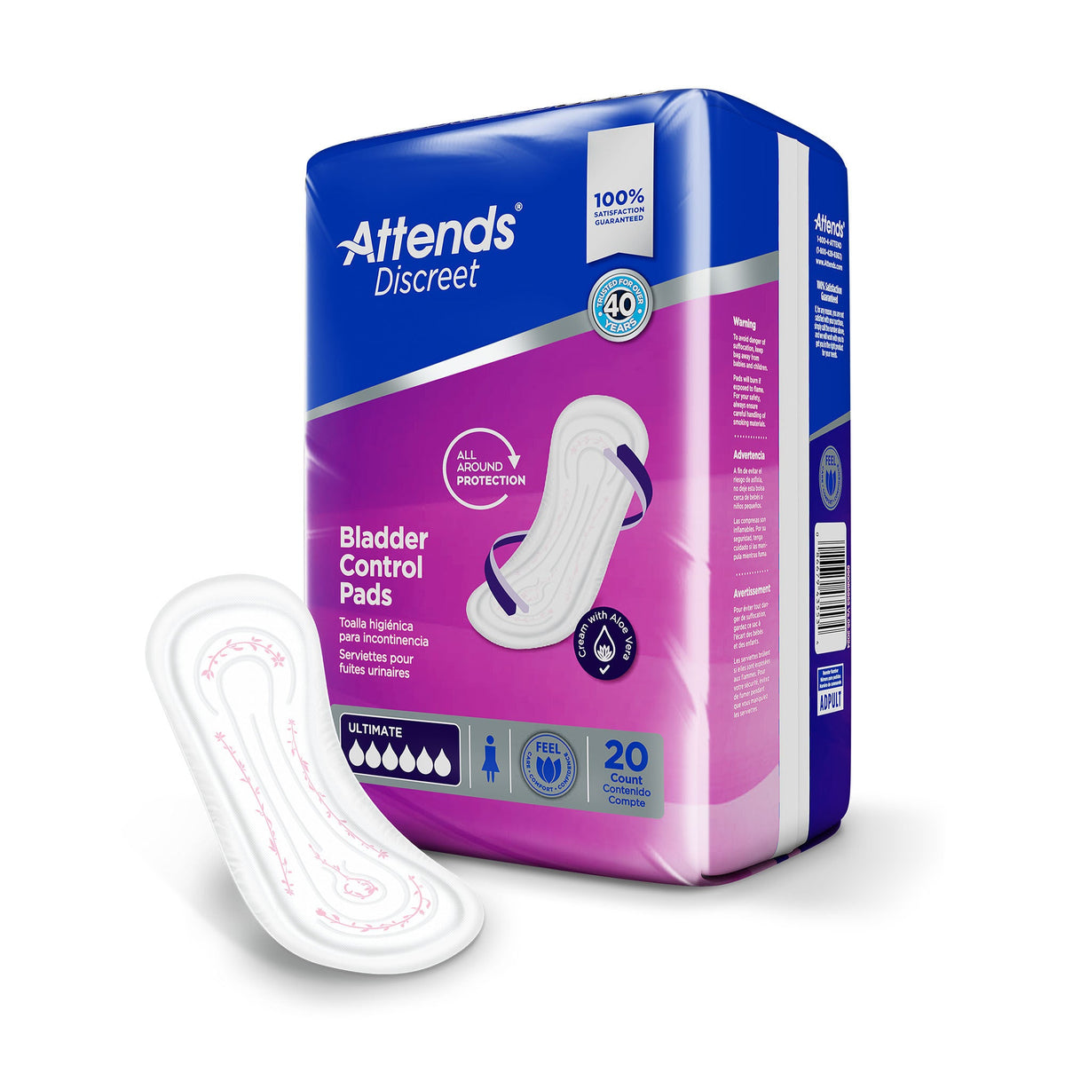 Attends® Discreet Women's Bladder Control Pads