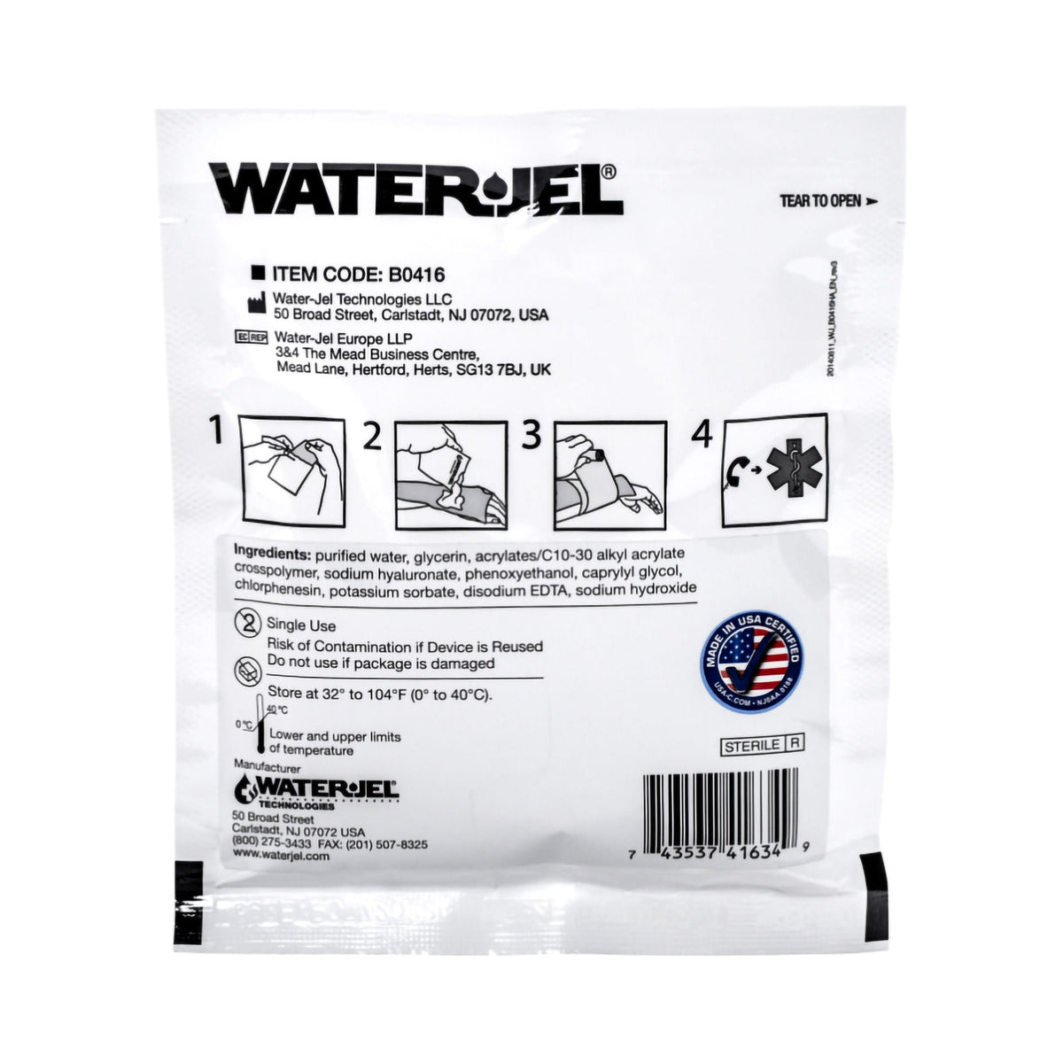 Water-Jel® First Responder Burn Dressing 