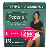 Depend® Fresh Protection Protective Underwear For Women Small Pack of 19 