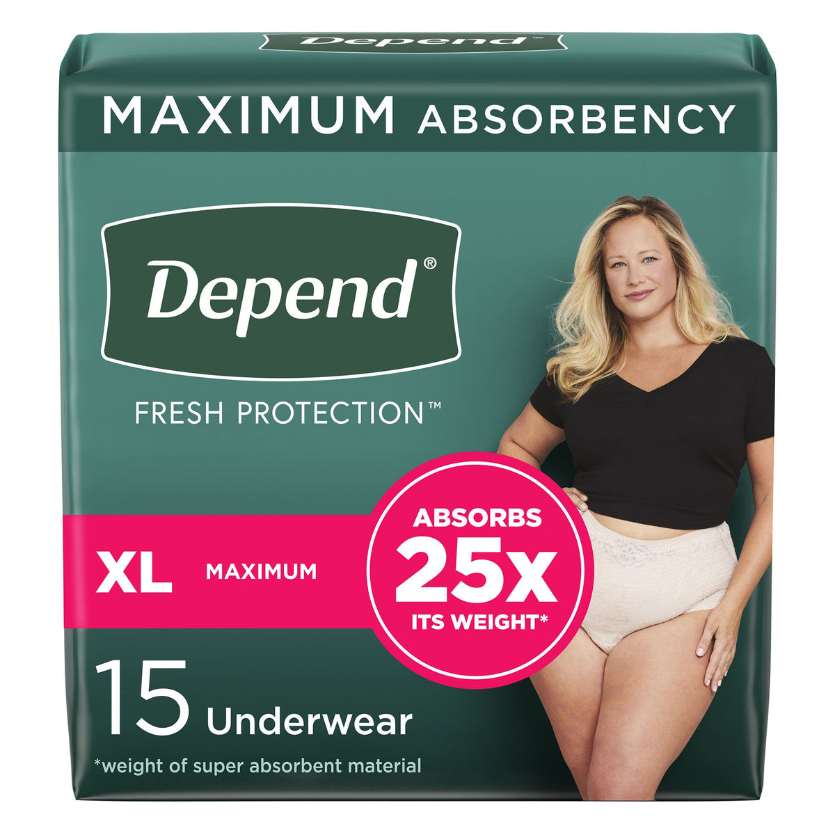 Depend® Fresh Protection Protective Underwear For Women XL Pack of 15 