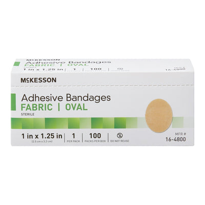 McKesson Oval Tan Adhesive Strip