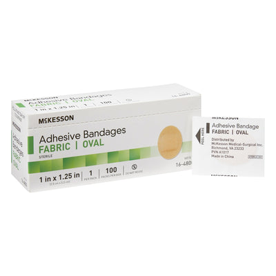 McKesson Oval Tan Adhesive Strip