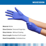 McKesson Confiderm® 3.0 NonSterile Nitrile Exam Glove Standard Cuff Length 