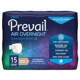 Prevail Air Overnight Briefs Size 3 / X-Large Bag of 15 