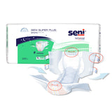 Seni Super Plus brief shown with X-Large bag
