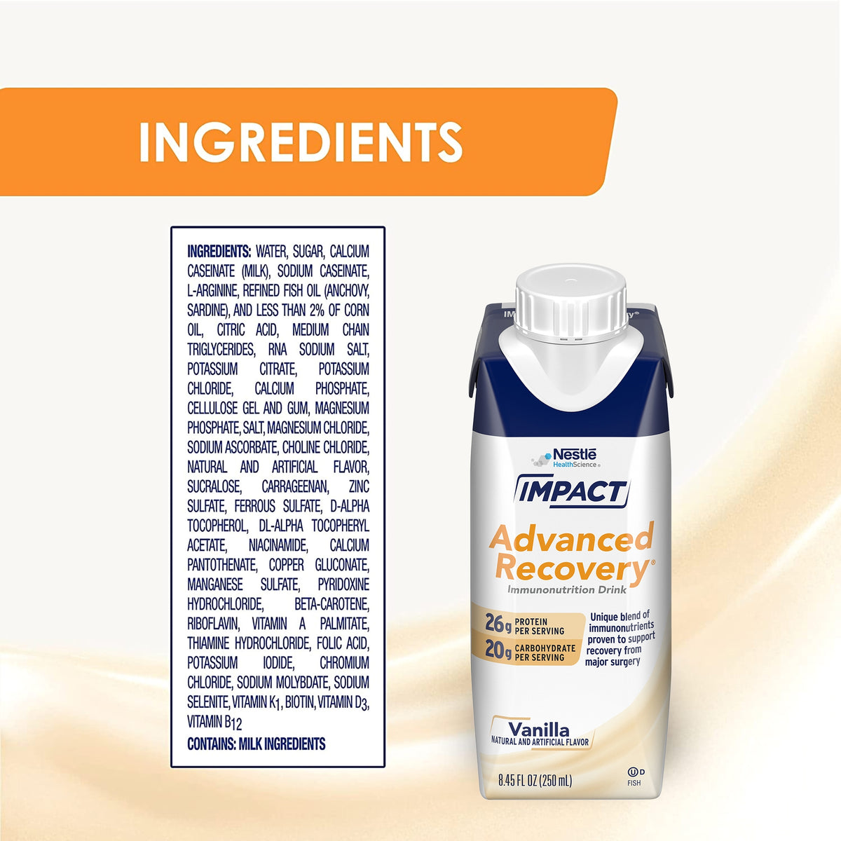 Impact Advanced Recovery® Vanilla Immunonutrition Drink 