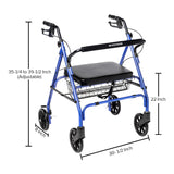McKesson Bariatric Folding Steel Four-Wheel Rollator 