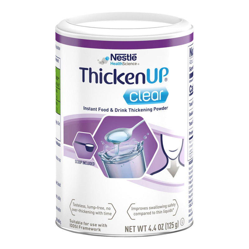 ThickenUp Clear 4.4 oz canister of unflavored instant food and drink thickening powder