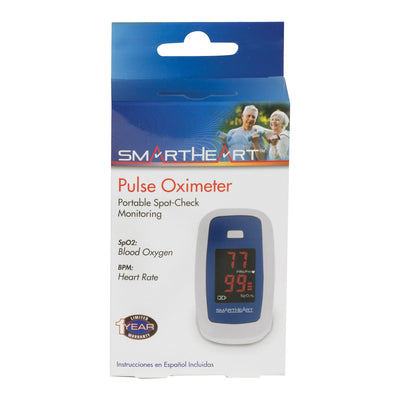 SmartHeart Fingertip Pulse Oximeter for Blood Oxygen Saturation