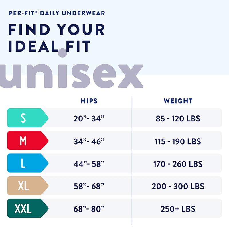 Prevail® Per-Fit® Extra Pull On with Tear Away Seams Daily Underwear 