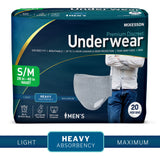 McKesson Premium Discreet Heavy Absorbent Underwear Male Small / Medium Bag of 20