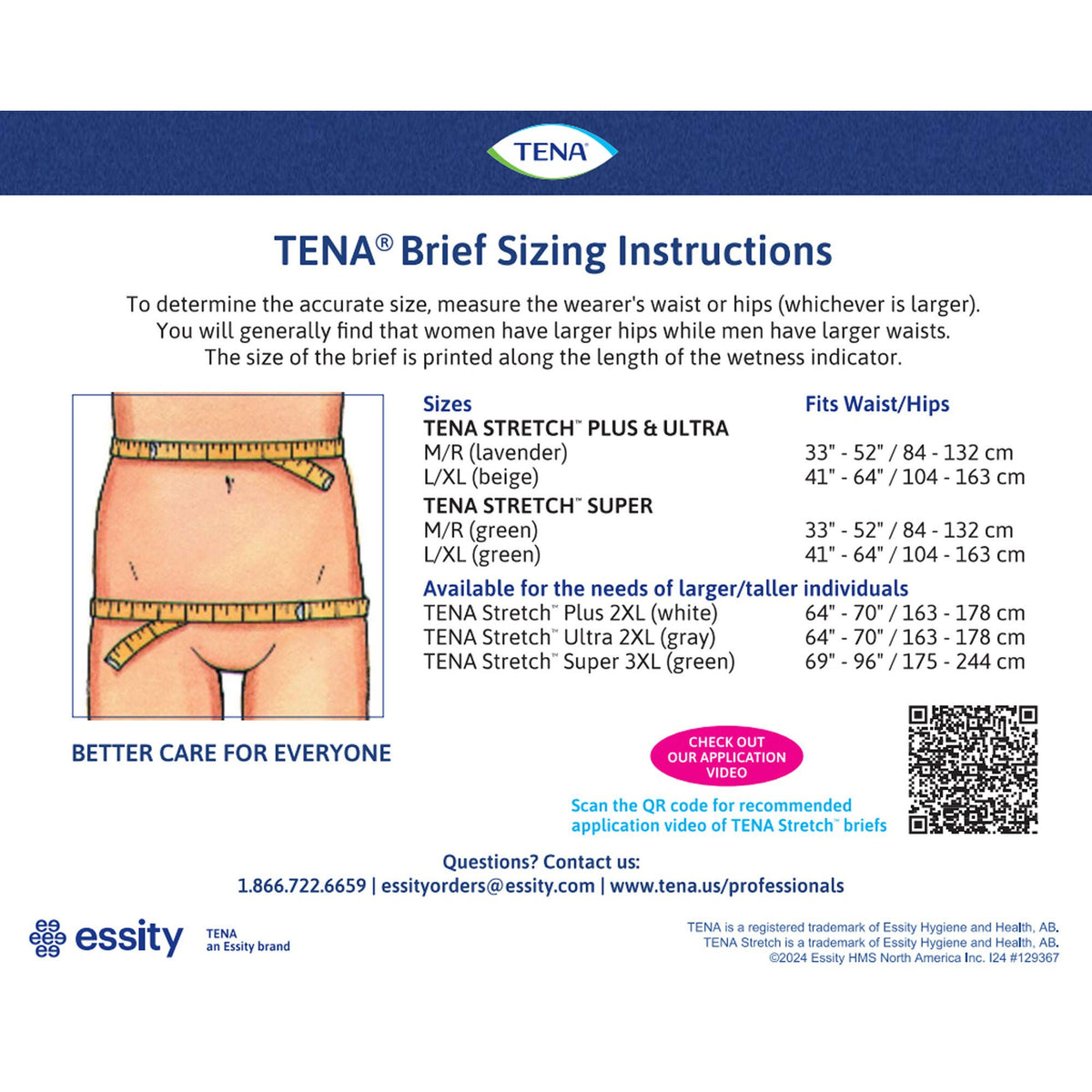 TENA Stretch™ Plus Adult Briefs - Moderate Absorbency