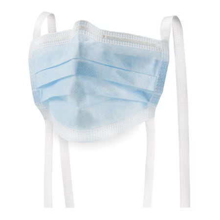 McKesson Medical Face Masks with Ties, Light & Cool, Pleated 