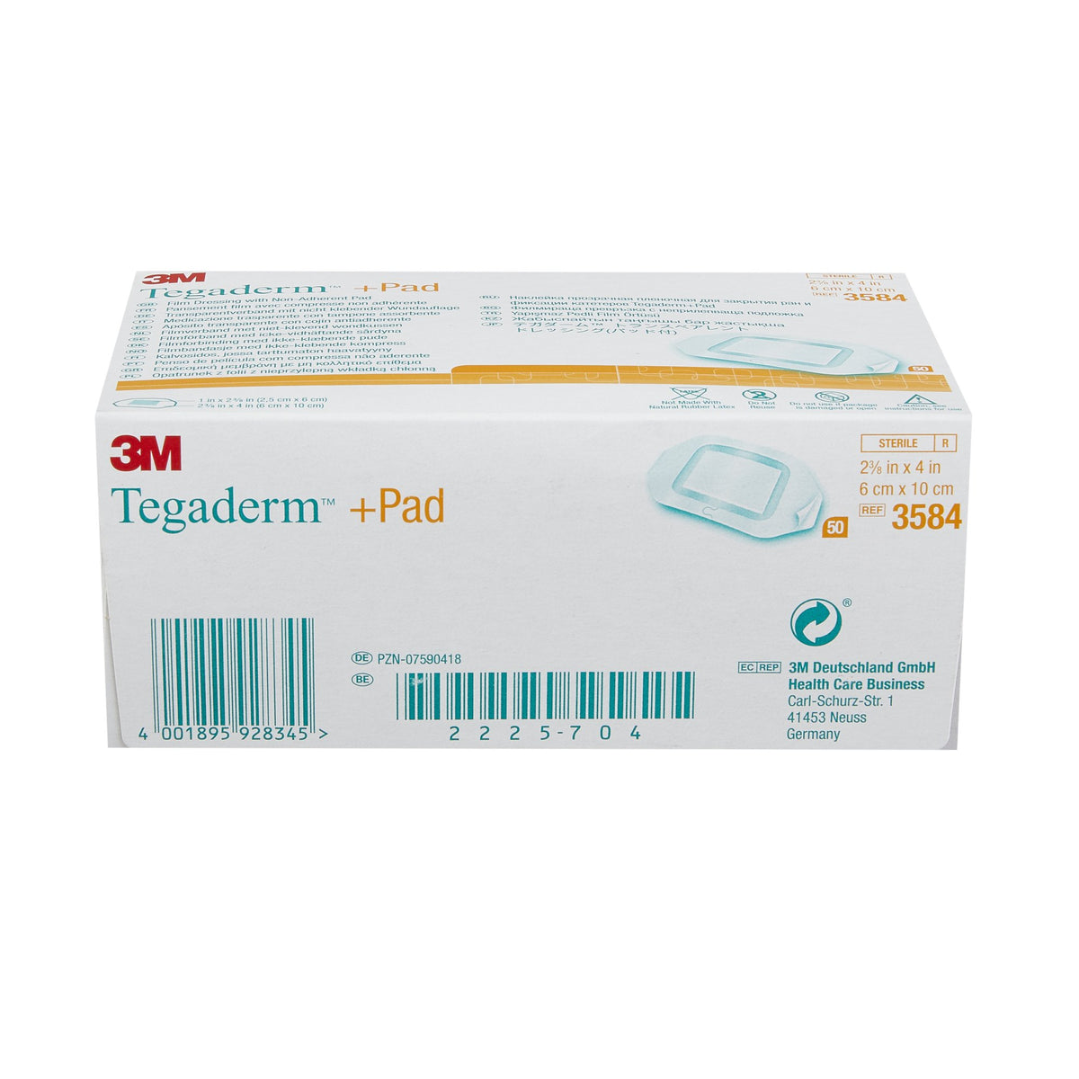 3M™ Tegaderm™ Film Dressing 2.375" x 4" Box of 50 