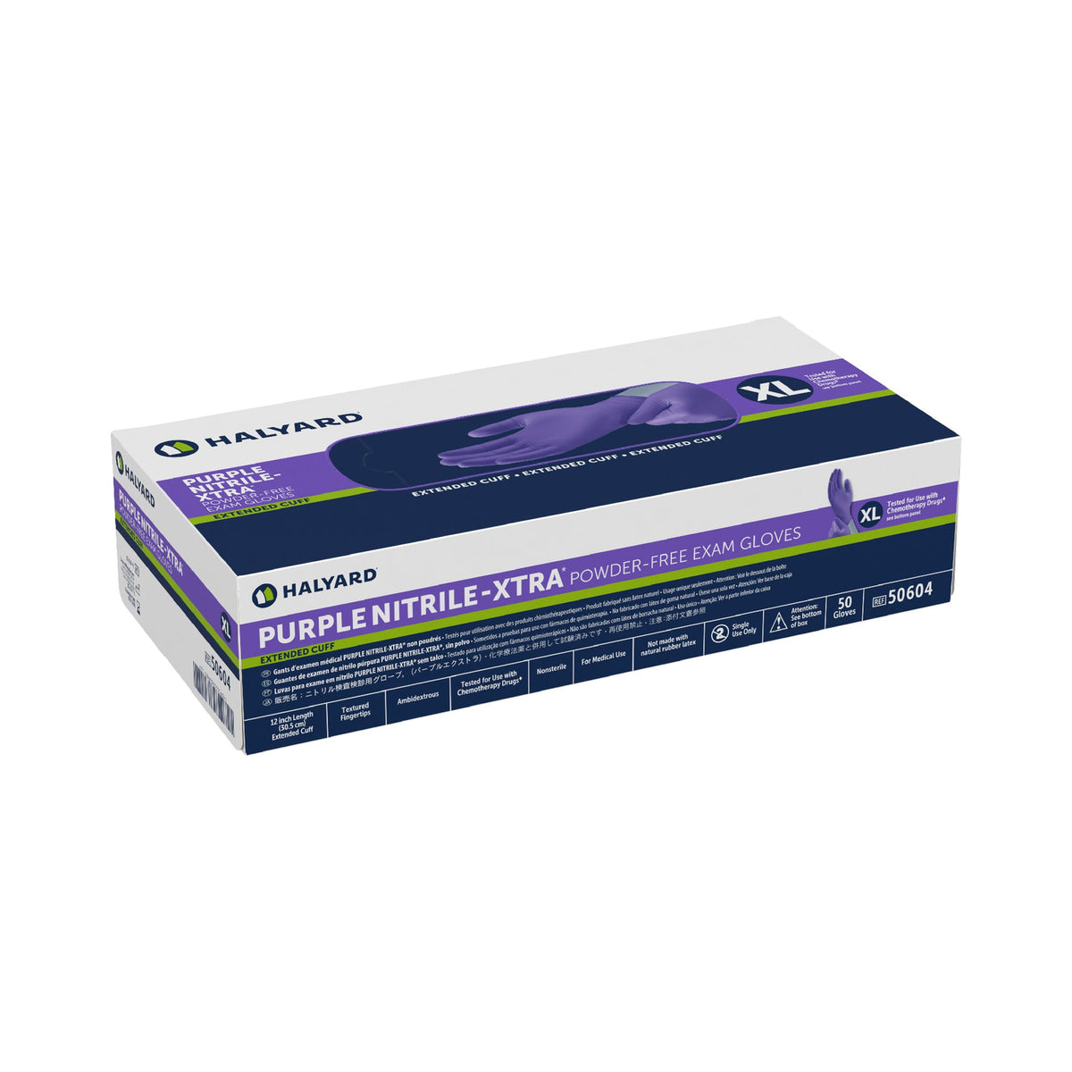 Purple Nitrile-Xtra™ Nitrile Extended Cuff Length Exam Glove 