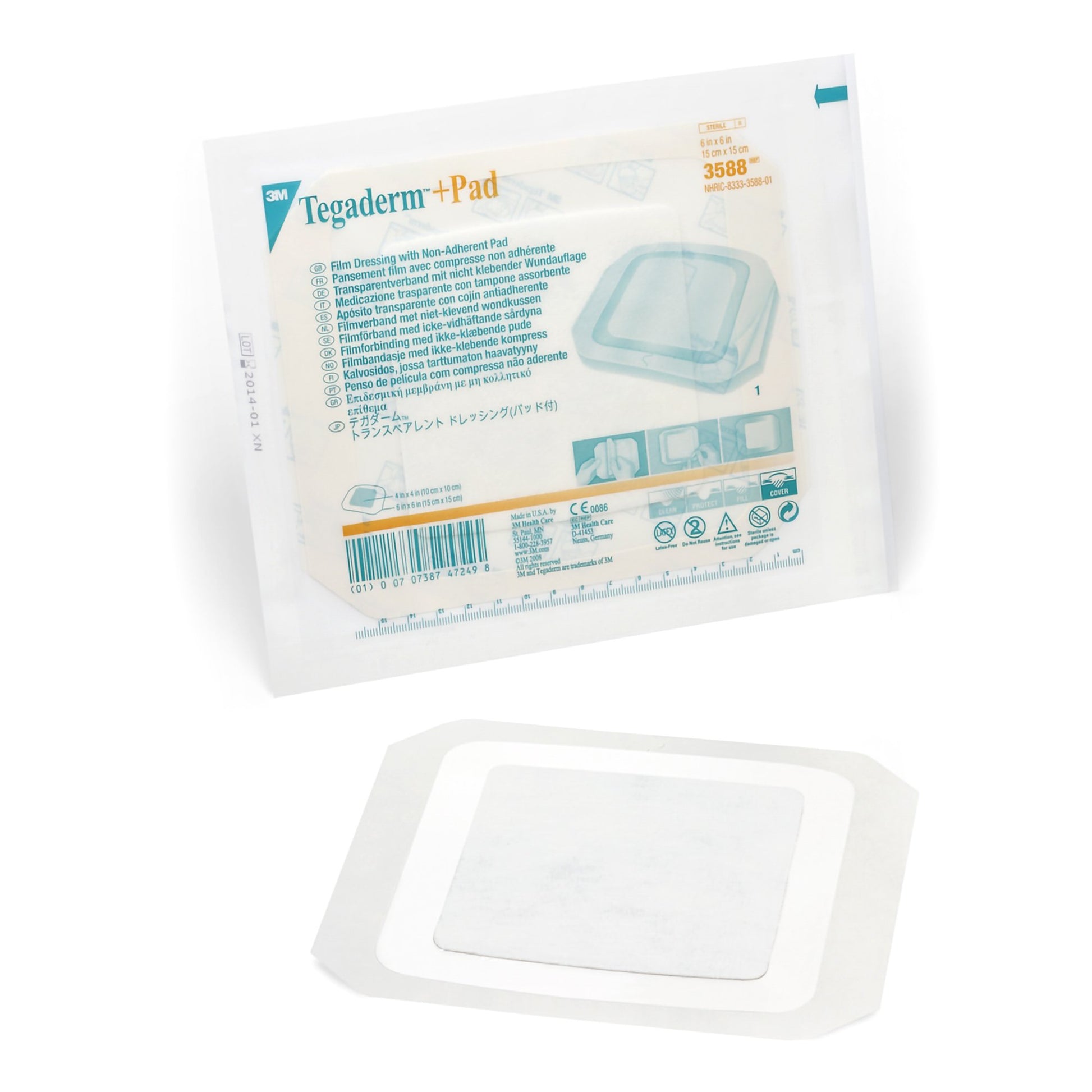 3M Tegaderm +Pad Film Dressing with Non-Adherent Pad - Healthcare Supply Pros