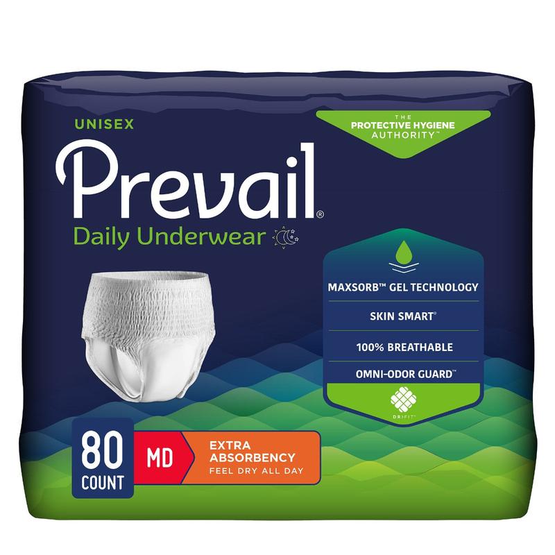 Prevail® Daily Underwear Small/Medium Case of 80 