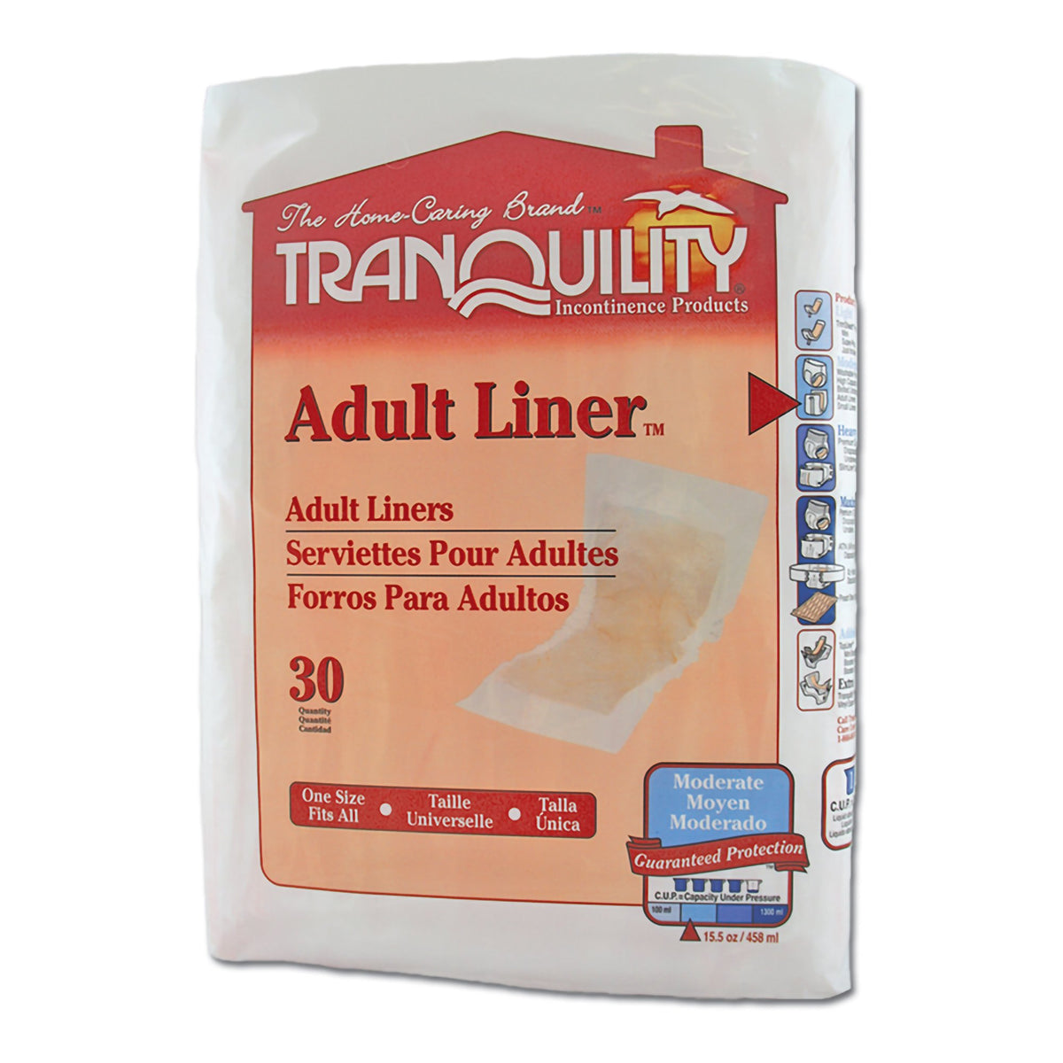 Tranquility Adult Liner Bladder Control Pads 9 x 24 Inch Bag of 30 