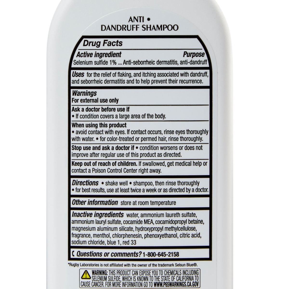 Rugby® Dandruff Shampoo 