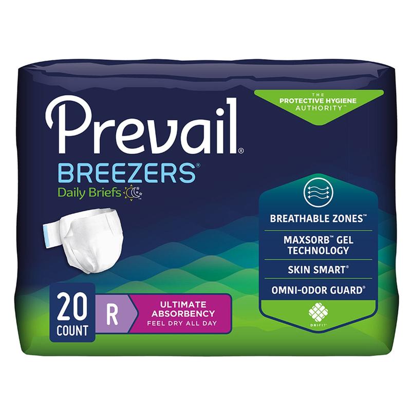 Prevail Breezers Unisex Briefs Regular Bag of 20 