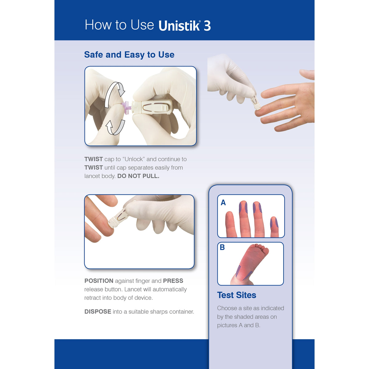 Unistik 3 Comfort Safety Lancet 