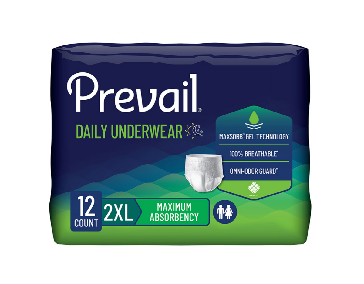Prevail® Daily Underwear 2XL Bag of 12 