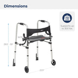 Clever-Lite LS Aluminum Dual Release Folding Walker 