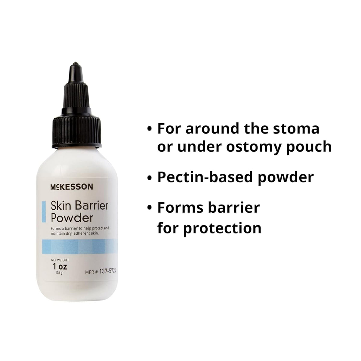 McKesson Ostomy Skin Barrier Powder - 1 oz. Puff Bottle