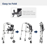 Clever-Lite LS Aluminum Dual Release Folding Walker 