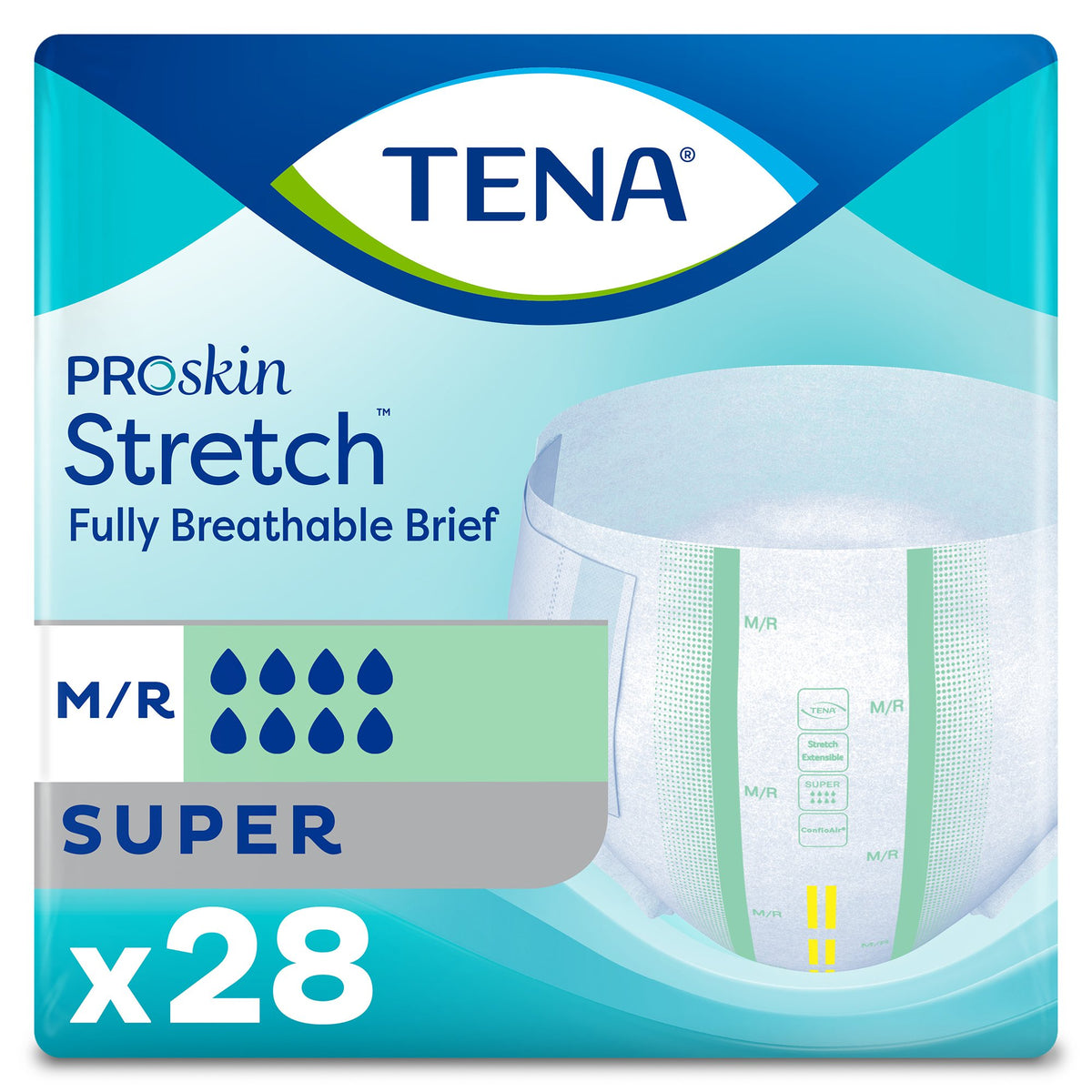 TENA® ProSkin Stretch Super Briefs Medium Bag of 28 