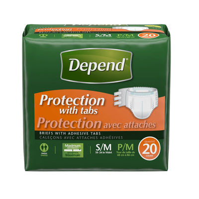 Depend® Unisex Briefs with Adhesive Tabs