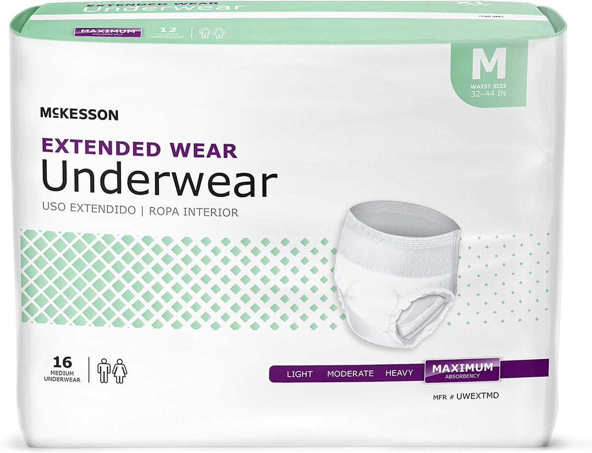McKesson Extended Wear Underwear Medium Bag of 16 