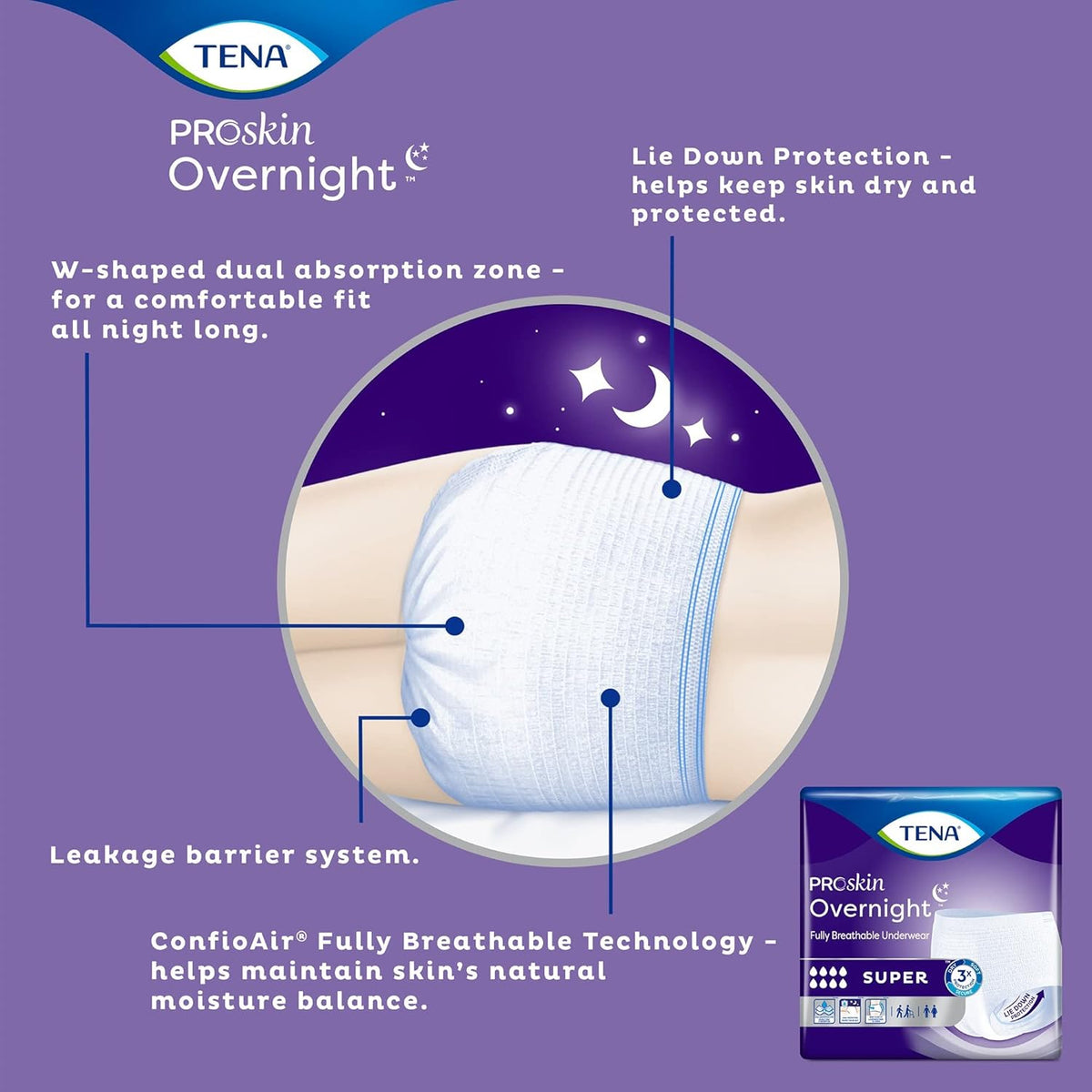 TENA® ProSkin Overnight Stretch Briefs 
